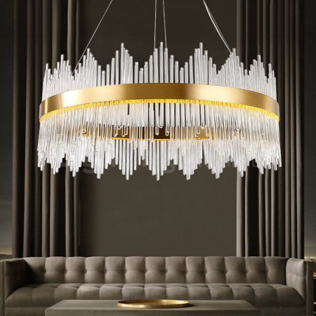 Modern / Contemporary Steel Pendant Light with Glass Shade