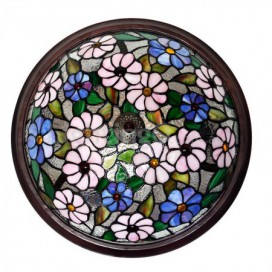 16 Inch Stained Glass Flush Mount