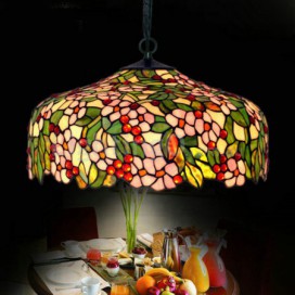 20 Inch Stained Glass Pendant Light