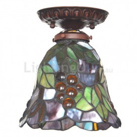 7 Inch Stained Glass Flush Mount