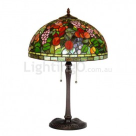 16 Inch Rustic Retro Stained Glass Table Lamp