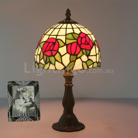 8 Inch European Stained Glass Table Lamp