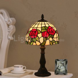 8 Inch European Stained Glass Table Lamp