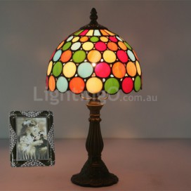 8 Inch European Stained Glass Table Lamp