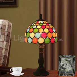 8 Inch European Stained Glass Table Lamp