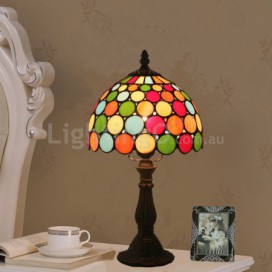 8 Inch European Stained Glass Table Lamp