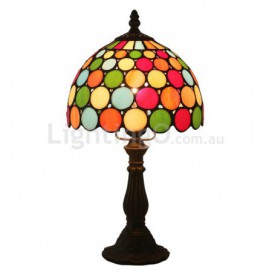 8 Inch European Stained Glass Table Lamp