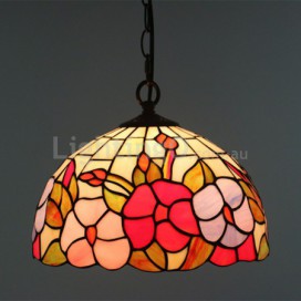 12 Inch European Stained Glass Pendant Light