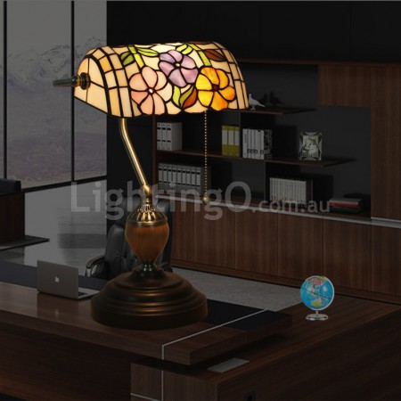 European Stained Glass Table Lamp