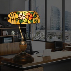 European Stained Glass Table Lamp