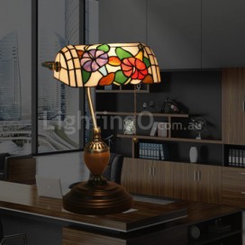 European Stained Glass Table Lamp