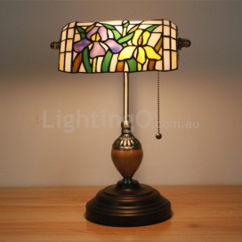 European Stained Glass Table Lamp