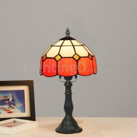 8 Inch Mediterranean Stained Glass Table Lamp