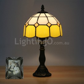 8 Inch Mediterranean Stained Glass Table Lamp