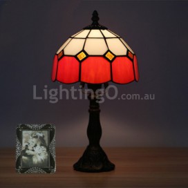 8 Inch Mediterranean Stained Glass Table Lamp