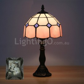 8 Inch Mediterranean Stained Glass Table Lamp