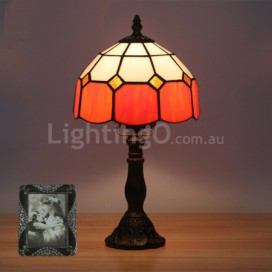 8 Inch Mediterranean Stained Glass Table Lamp