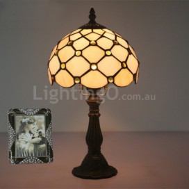 8 Inch European Stained Glass Table Lamp