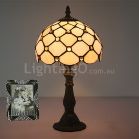 8 Inch European Stained Glass Table Lamp