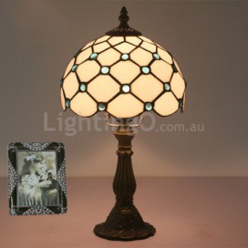 8 Inch European Stained Glass Table Lamp